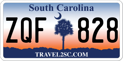 SC license plate ZQF828