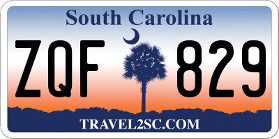 SC license plate ZQF829