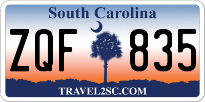 SC license plate ZQF835