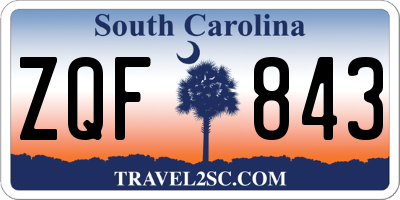 SC license plate ZQF843