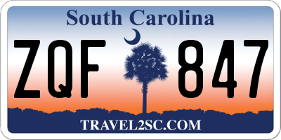SC license plate ZQF847