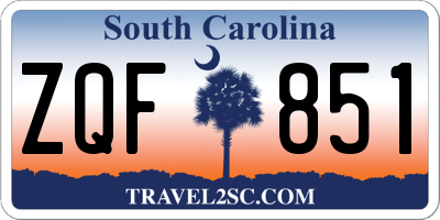 SC license plate ZQF851