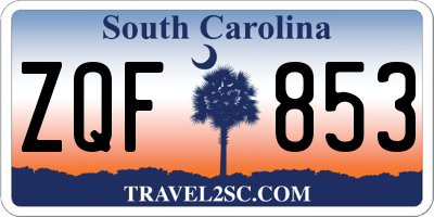 SC license plate ZQF853