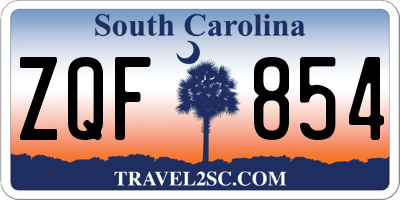 SC license plate ZQF854