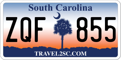 SC license plate ZQF855