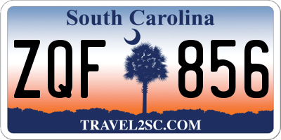 SC license plate ZQF856