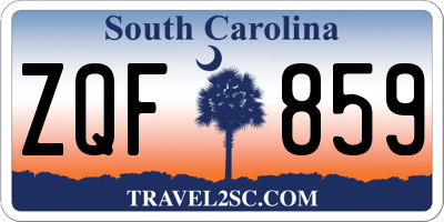 SC license plate ZQF859