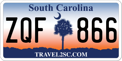 SC license plate ZQF866