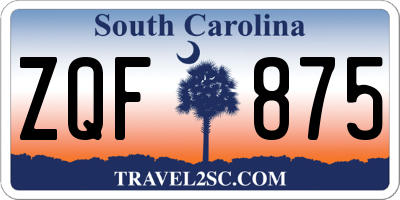 SC license plate ZQF875