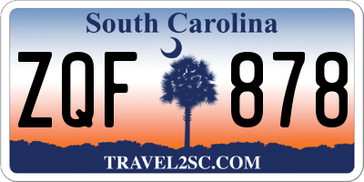 SC license plate ZQF878