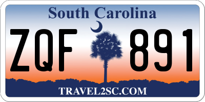 SC license plate ZQF891