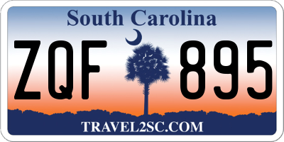 SC license plate ZQF895