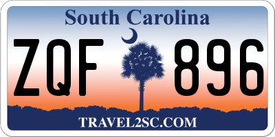 SC license plate ZQF896