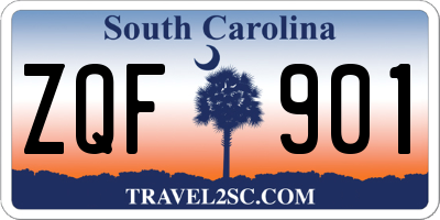 SC license plate ZQF901