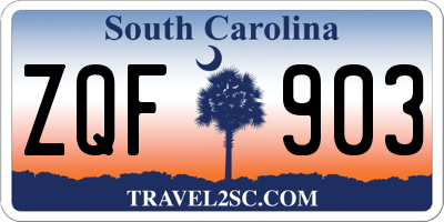 SC license plate ZQF903