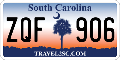 SC license plate ZQF906
