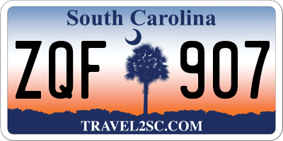 SC license plate ZQF907