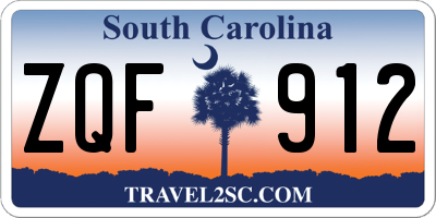 SC license plate ZQF912