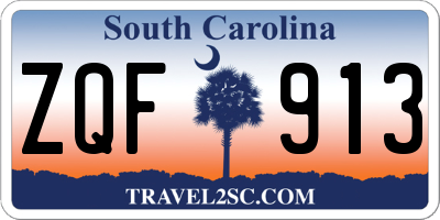 SC license plate ZQF913