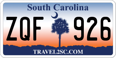 SC license plate ZQF926