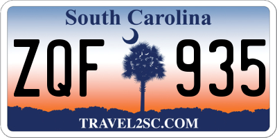 SC license plate ZQF935
