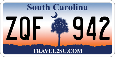 SC license plate ZQF942