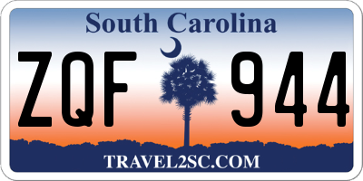 SC license plate ZQF944