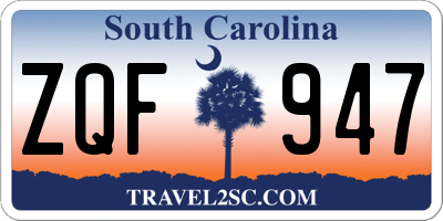 SC license plate ZQF947