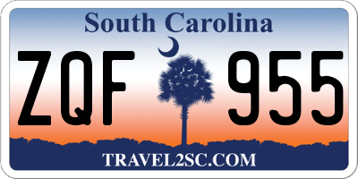 SC license plate ZQF955