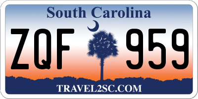 SC license plate ZQF959