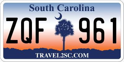 SC license plate ZQF961