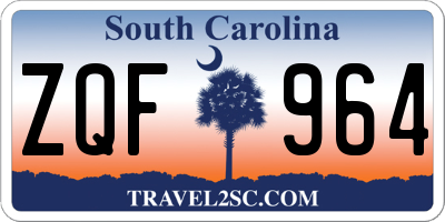 SC license plate ZQF964