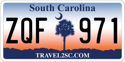 SC license plate ZQF971