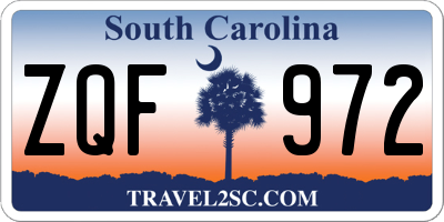 SC license plate ZQF972