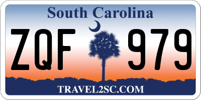 SC license plate ZQF979