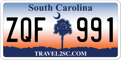 SC license plate ZQF991