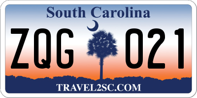 SC license plate ZQG021
