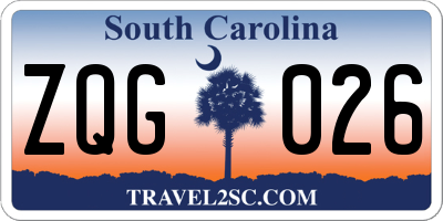 SC license plate ZQG026