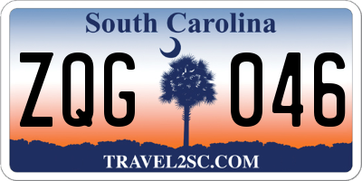 SC license plate ZQG046