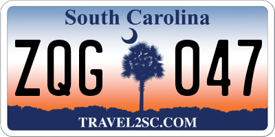 SC license plate ZQG047