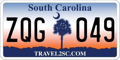 SC license plate ZQG049