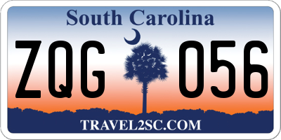 SC license plate ZQG056