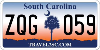 SC license plate ZQG059