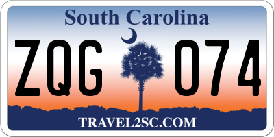 SC license plate ZQG074