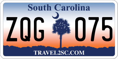 SC license plate ZQG075