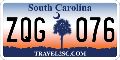 SC license plate ZQG076