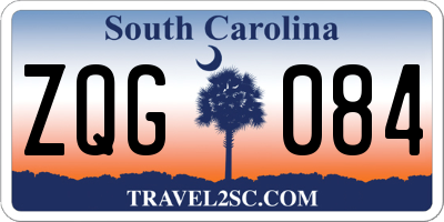 SC license plate ZQG084