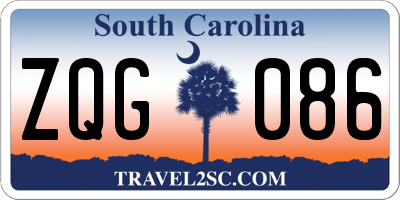 SC license plate ZQG086