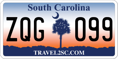 SC license plate ZQG099