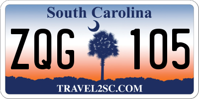 SC license plate ZQG105